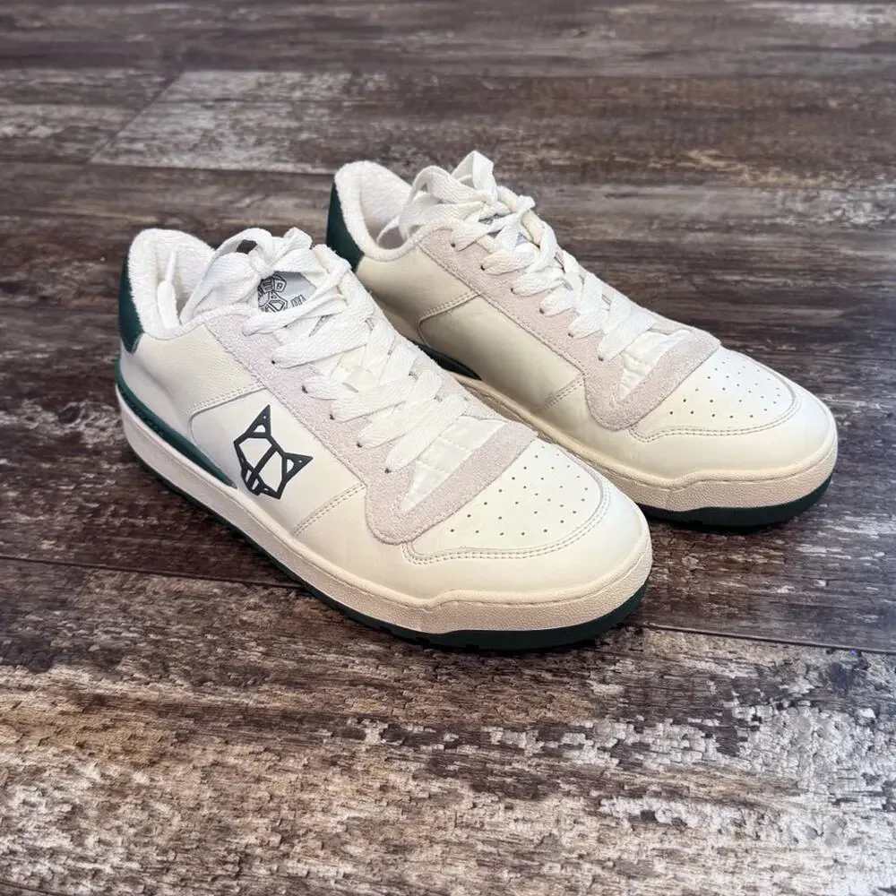 Naked Wolfe Ravenn Forrest‎ Green Leather Sneakers Womens Size 10 NIB